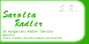 sarolta radler business card